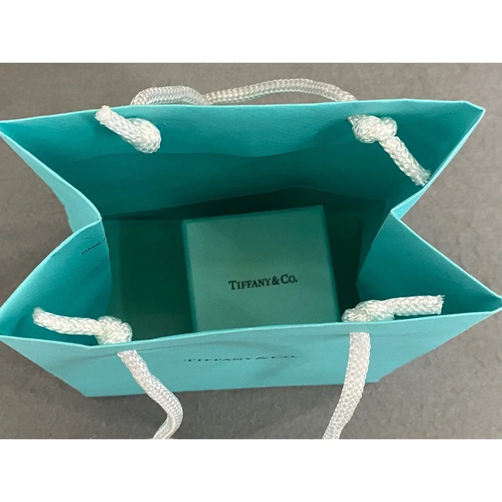 Tiffany & Co Blue Shopping Bag Outer Box and Black Velvet Ring Box Set